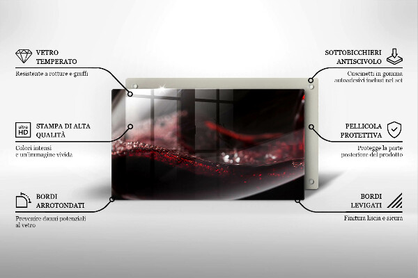 Kitchen worktop saver Red wine glass