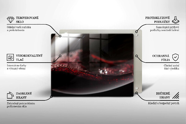 Kitchen worktop saver Red wine glass