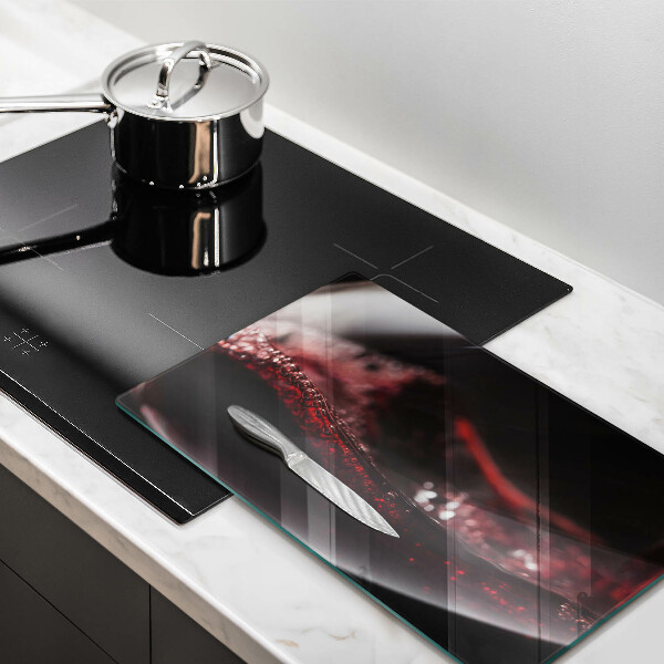 Kitchen worktop saver Red wine glass