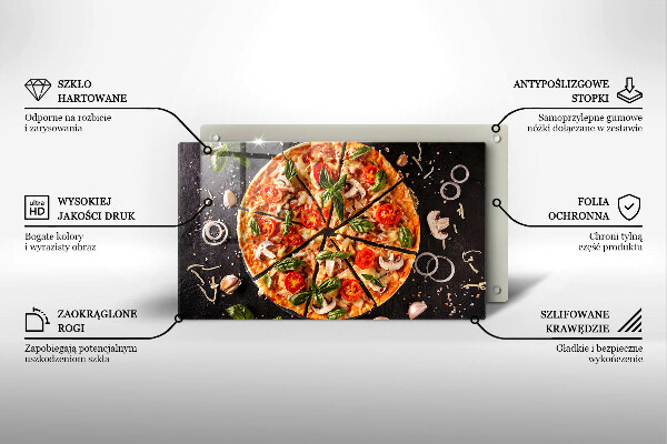 Kitchen worktop saver Pizza with mushrooms