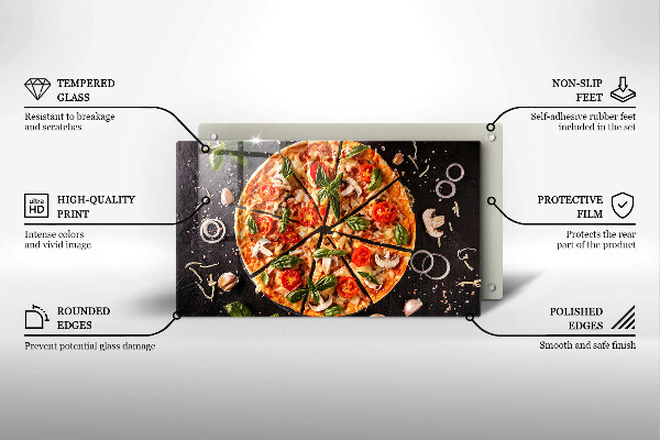 Kitchen worktop saver Pizza with mushrooms