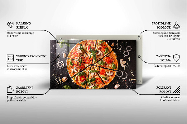 Kitchen worktop saver Pizza with mushrooms