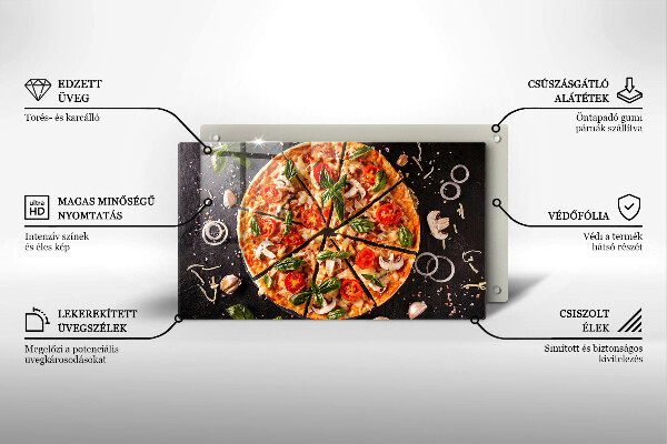 Kitchen worktop saver Pizza with mushrooms