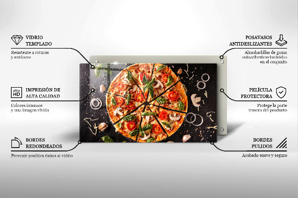 Kitchen worktop saver Pizza with mushrooms