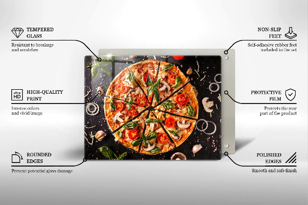 Kitchen worktop saver Pizza with mushrooms