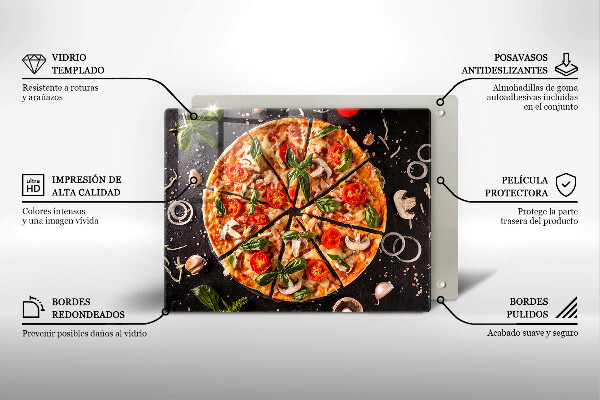 Kitchen worktop saver Pizza with mushrooms