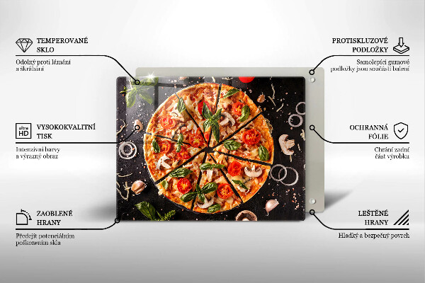 Kitchen worktop saver Pizza with mushrooms