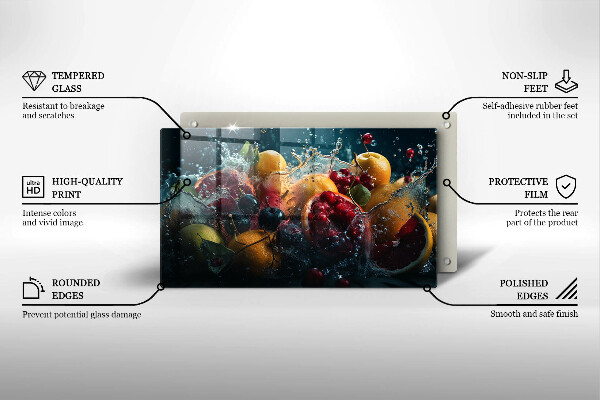 Kitchen worktop saver Fruits in water