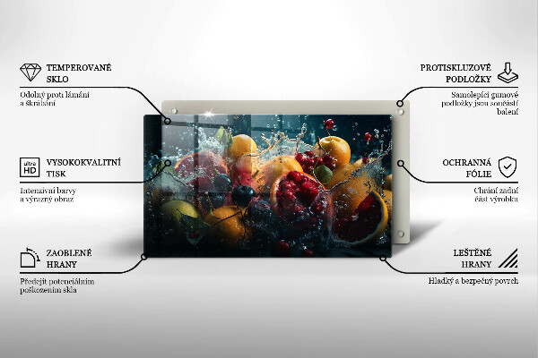 Kitchen worktop saver Fruits in water