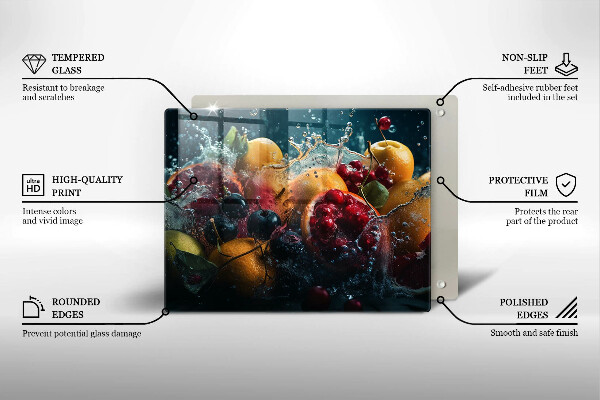 Kitchen worktop saver Fruits in water