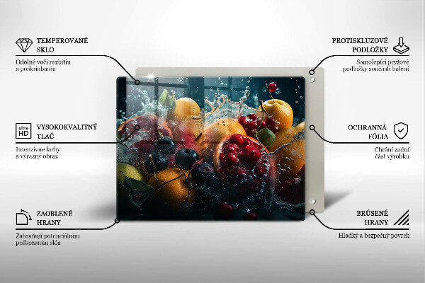 Kitchen worktop saver Fruits in water