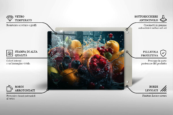 Kitchen worktop saver Fruits in water