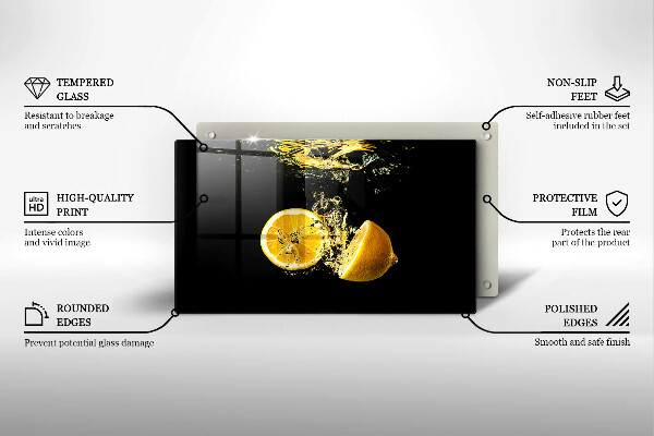 Worktop protector Juicy lemon fruit