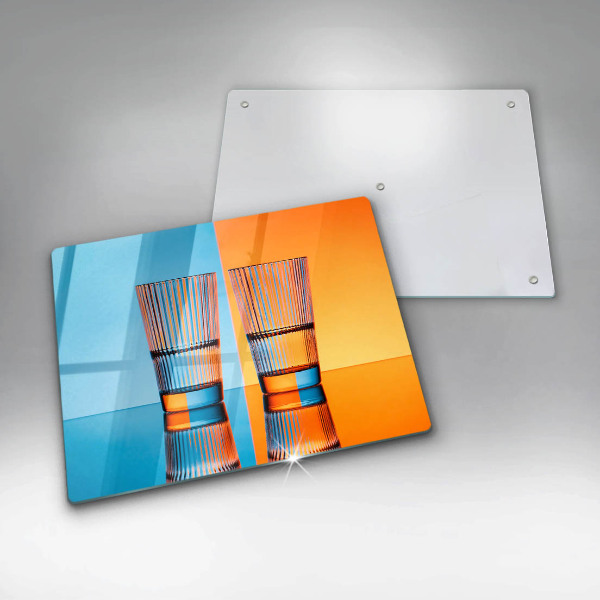 Kitchen worktop saver Two glasses of water