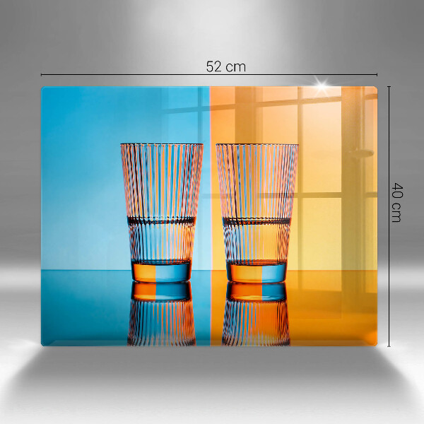 Kitchen worktop saver Two glasses of water