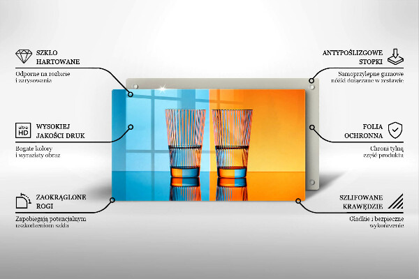 Kitchen worktop saver Two glasses of water