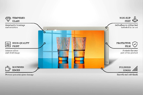 Kitchen worktop saver Two glasses of water
