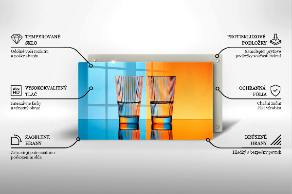Kitchen worktop saver Two glasses of water