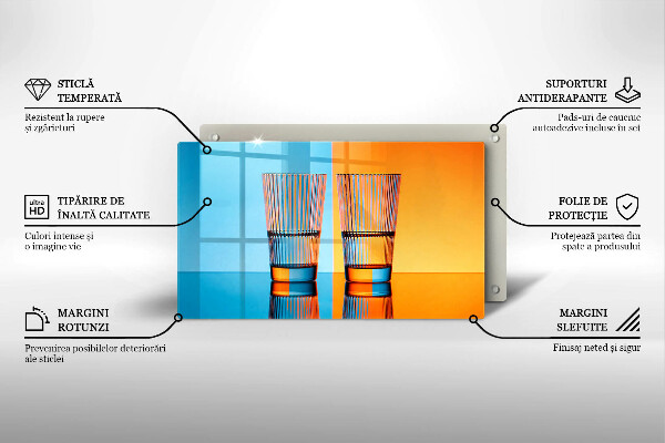 Kitchen worktop saver Two glasses of water