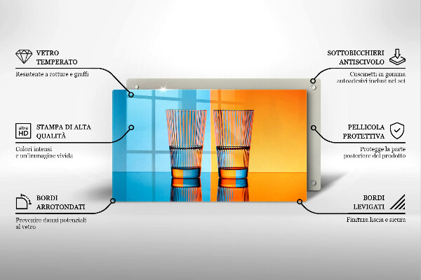 Kitchen worktop saver Two glasses of water