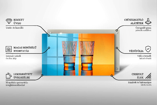 Kitchen worktop saver Two glasses of water