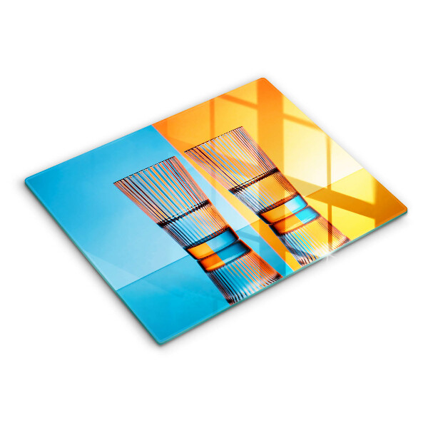 Kitchen worktop saver Two glasses of water