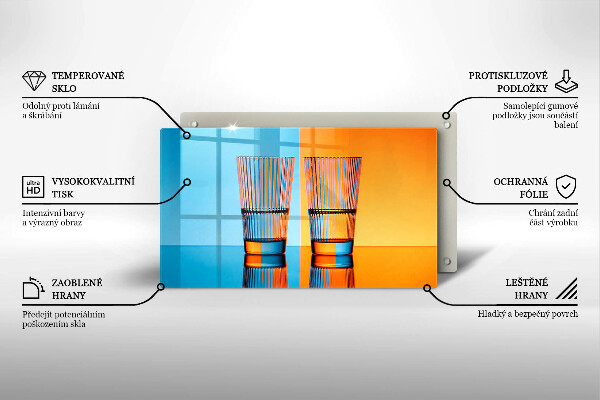 Kitchen worktop saver Two glasses of water