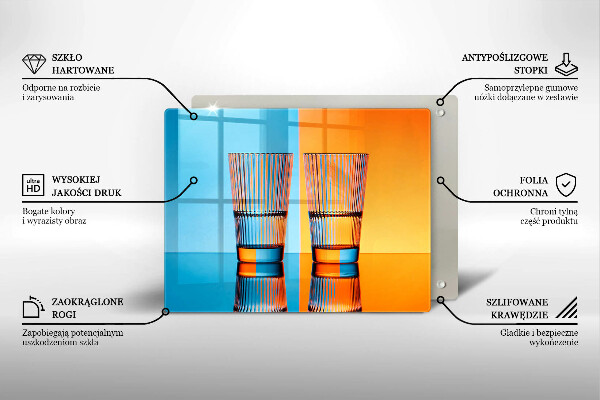Kitchen worktop saver Two glasses of water