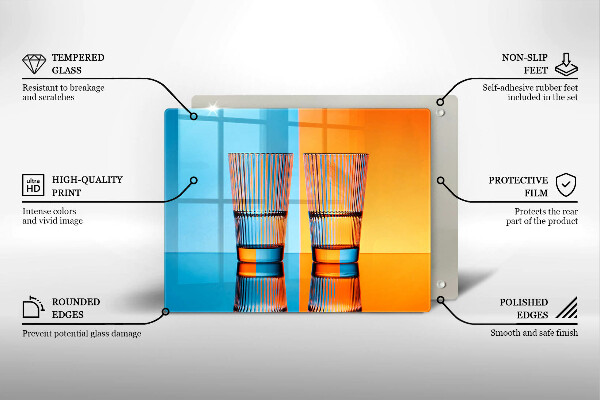 Kitchen worktop saver Two glasses of water