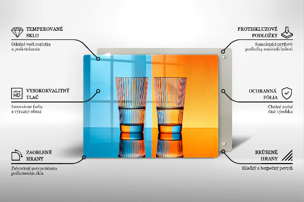 Kitchen worktop saver Two glasses of water