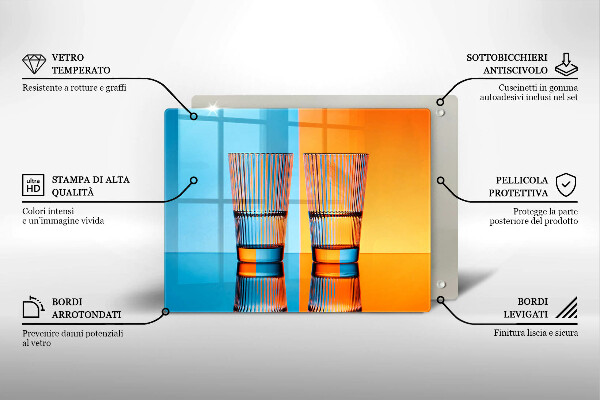 Kitchen worktop saver Two glasses of water