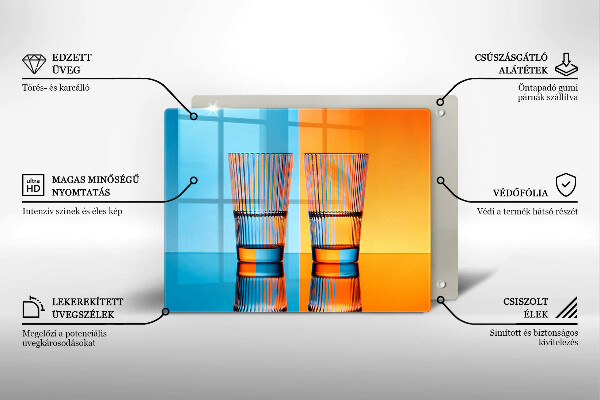 Kitchen worktop saver Two glasses of water