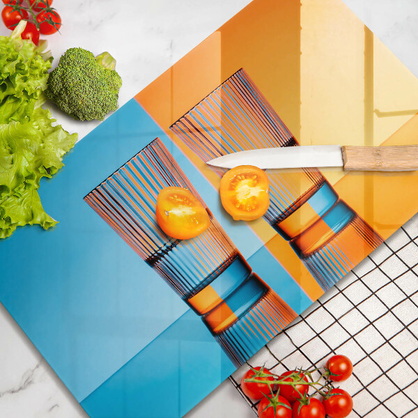 Kitchen worktop saver Two glasses of water