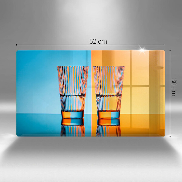 Kitchen worktop saver Two glasses of water