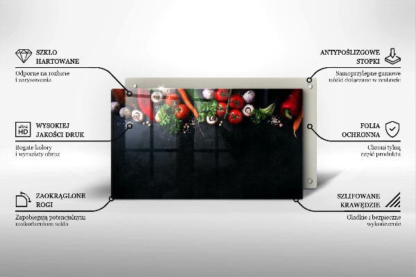 Kitchen worktop saver Colorful vegetables