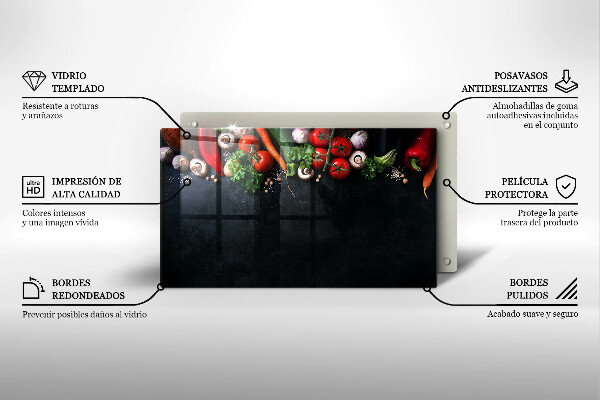 Kitchen worktop saver Colorful vegetables