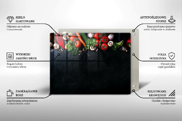 Kitchen worktop saver Colorful vegetables