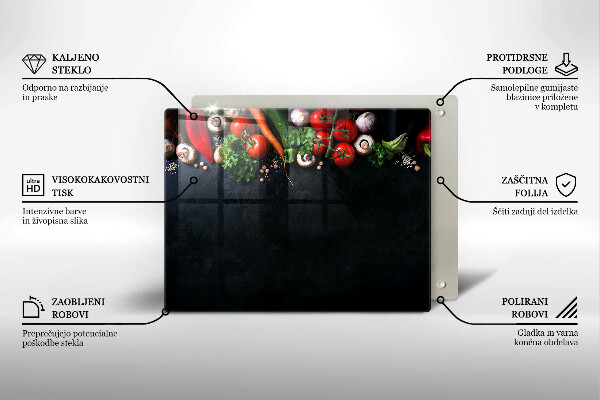 Kitchen worktop saver Colorful vegetables