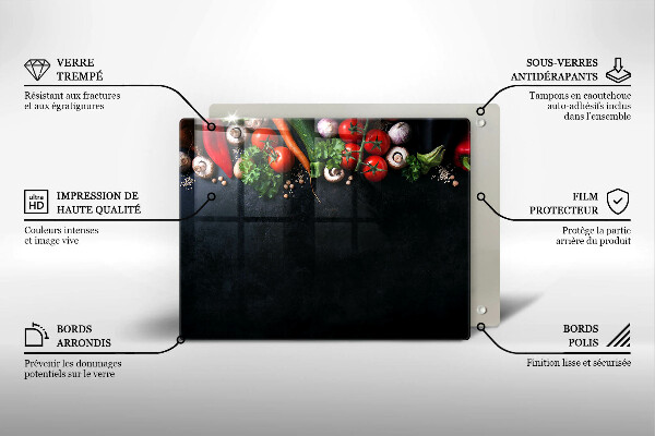 Kitchen worktop saver Colorful vegetables