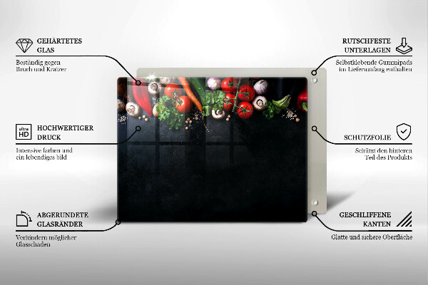 Kitchen worktop saver Colorful vegetables