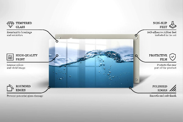 Kitchen worktop saver Blue water