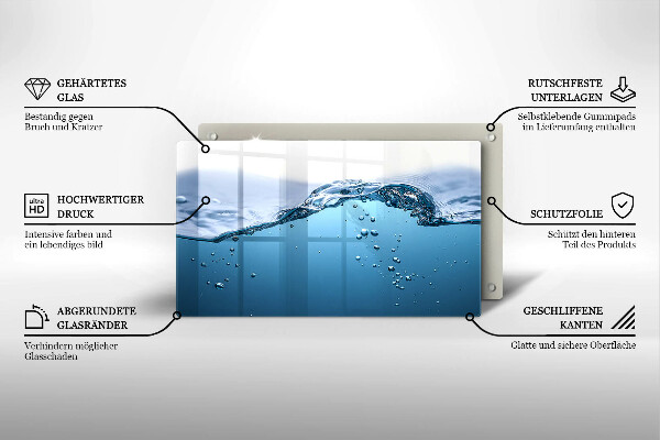 Kitchen worktop saver Blue water