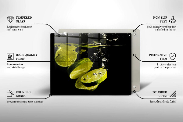 Kitchen worktop saver Lime in water