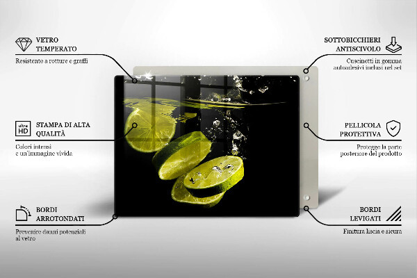 Kitchen worktop saver Lime in water