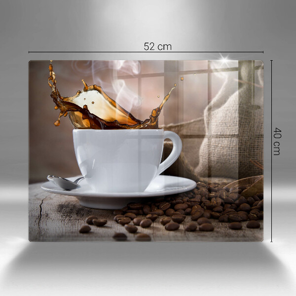 Kitchen countertop cover Cup and coffee beans