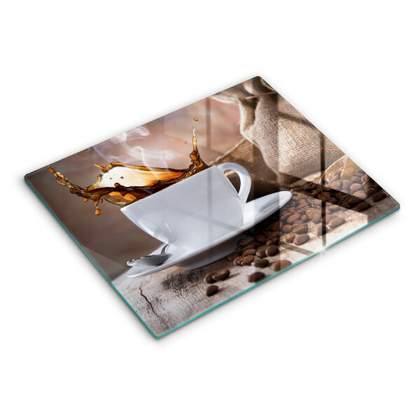 Kitchen countertop cover Cup and coffee beans