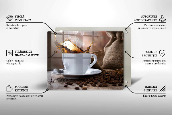 Kitchen countertop cover Cup and coffee beans