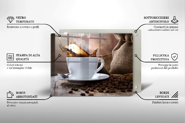 Kitchen countertop cover Cup and coffee beans