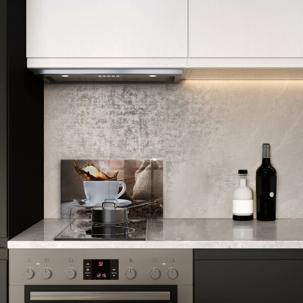 Kitchen countertop cover Cup and coffee beans