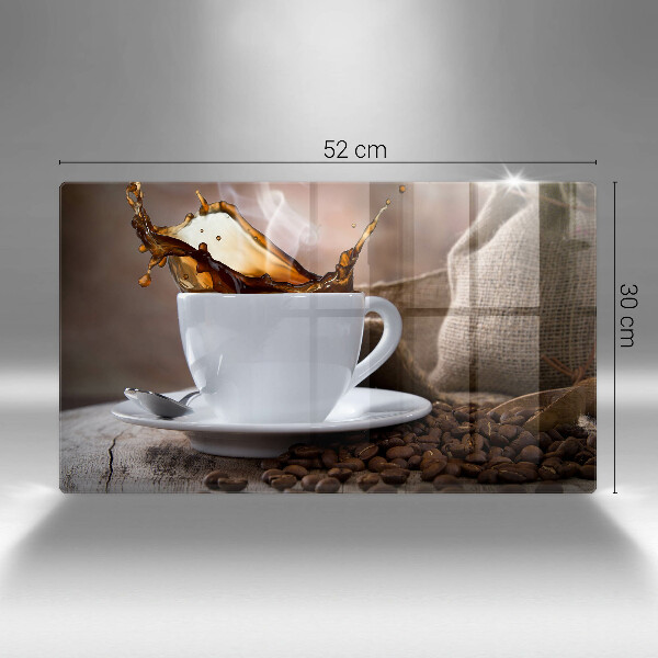 Kitchen countertop cover Cup and coffee beans